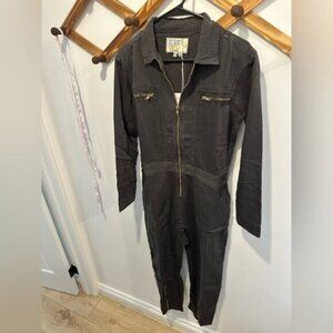 NWT - SANDRINE ROSE x FREE PEOPLE BLACK & GOLD JUMPSUIT- Size small
